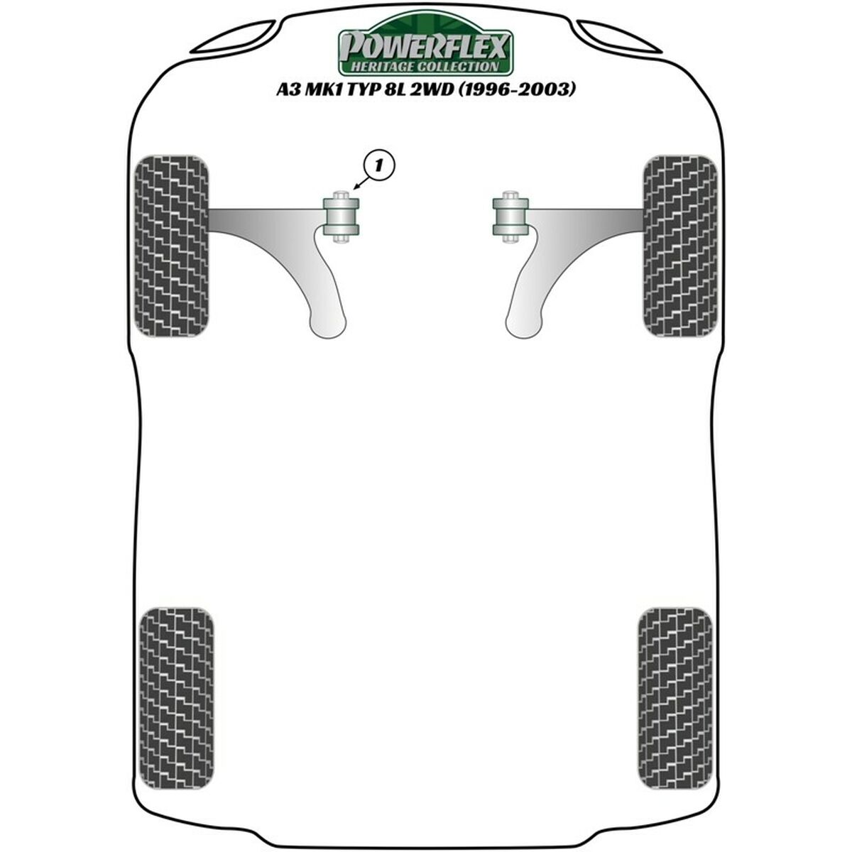 Silentblock Powerflex PFF3-610 Delantera Tagumine